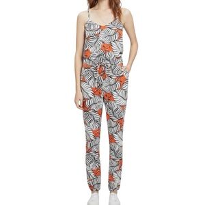 NWT MADEWELL Bondi Palm Print Jogger Leg Elastic Waist Jumpsuit Size Medium